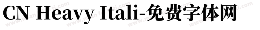 CN Heavy Itali字体转换